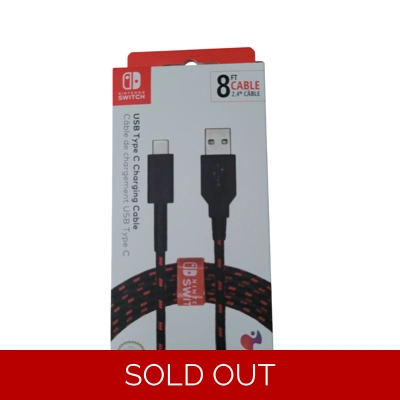 Nintendo Switch USB Type-C Charging Cable (8ft / 2.4m) by PDP